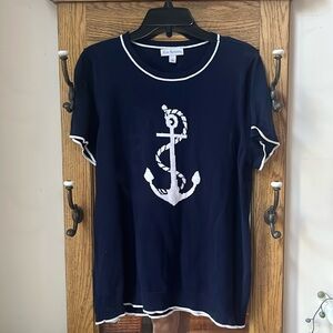 Kim rogers nautical shirt size large
